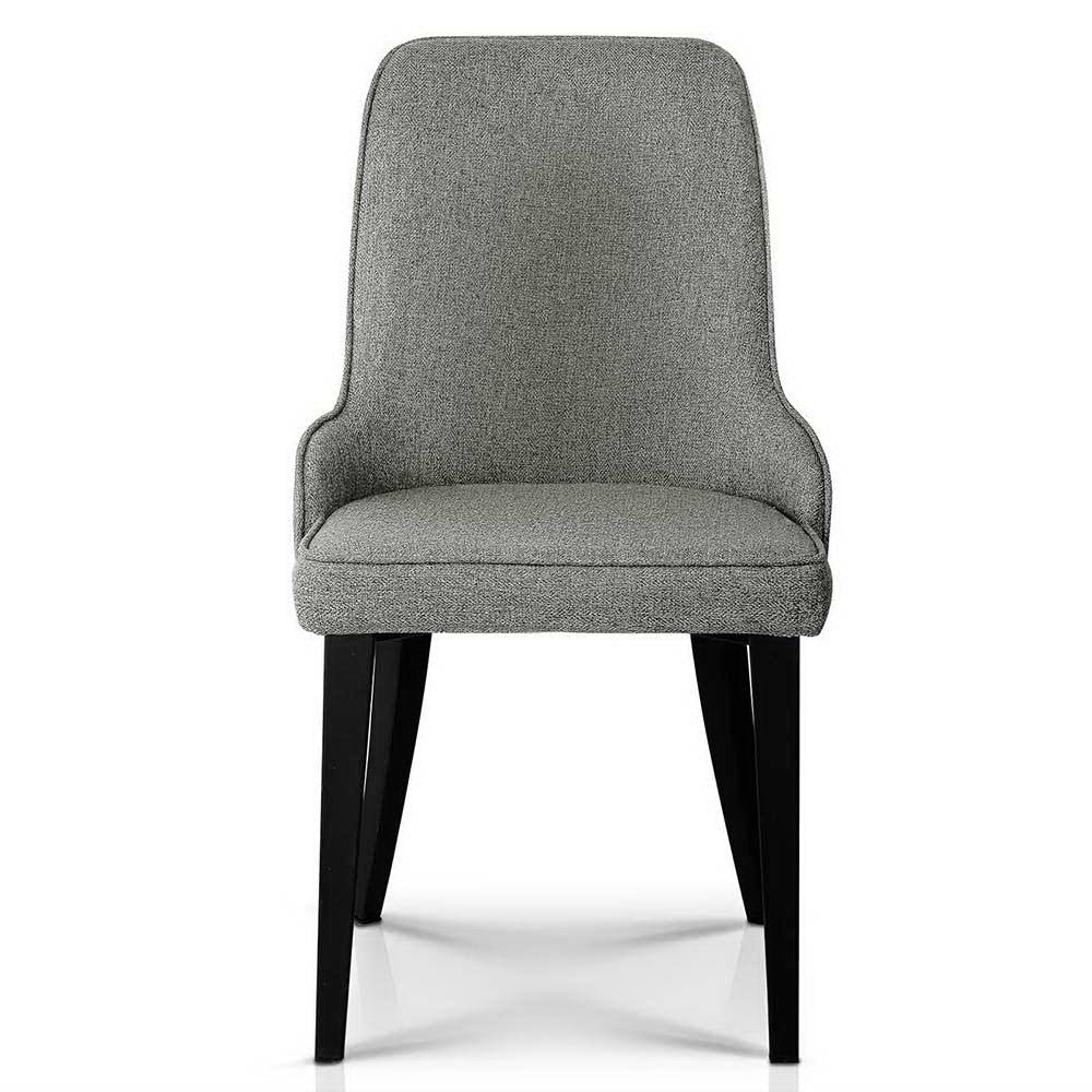 Kimber Set of 2 Fabric Dining Chairs - Grey