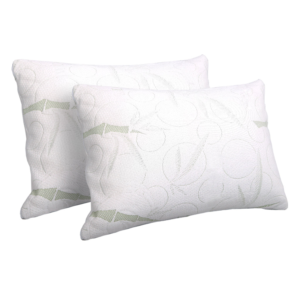 Set of 2 Memory Foam Pillow Bamboo