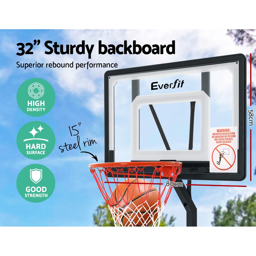 Kahomvis Adjustable Height 44-inch Polycarbonate Backboard Basketball  System - Indoor/Outdoor, Durable Steel Frame, All-Weather Net, Black in the  Basketball Systems department at Lowes.com