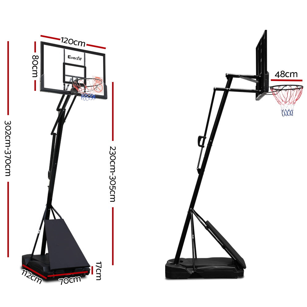 Pro Portable Basketball Stand System Ring Hoop Net Height Adjustable 3.05M