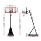 Portable Basketball Hoop Stand System Height Adjustable Net Ring Red