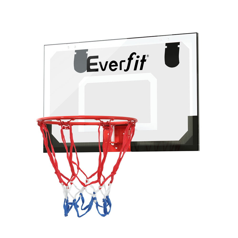 23" Mini Basketball Hoop Backboard Door Wall Mounted Sports Kids - Black