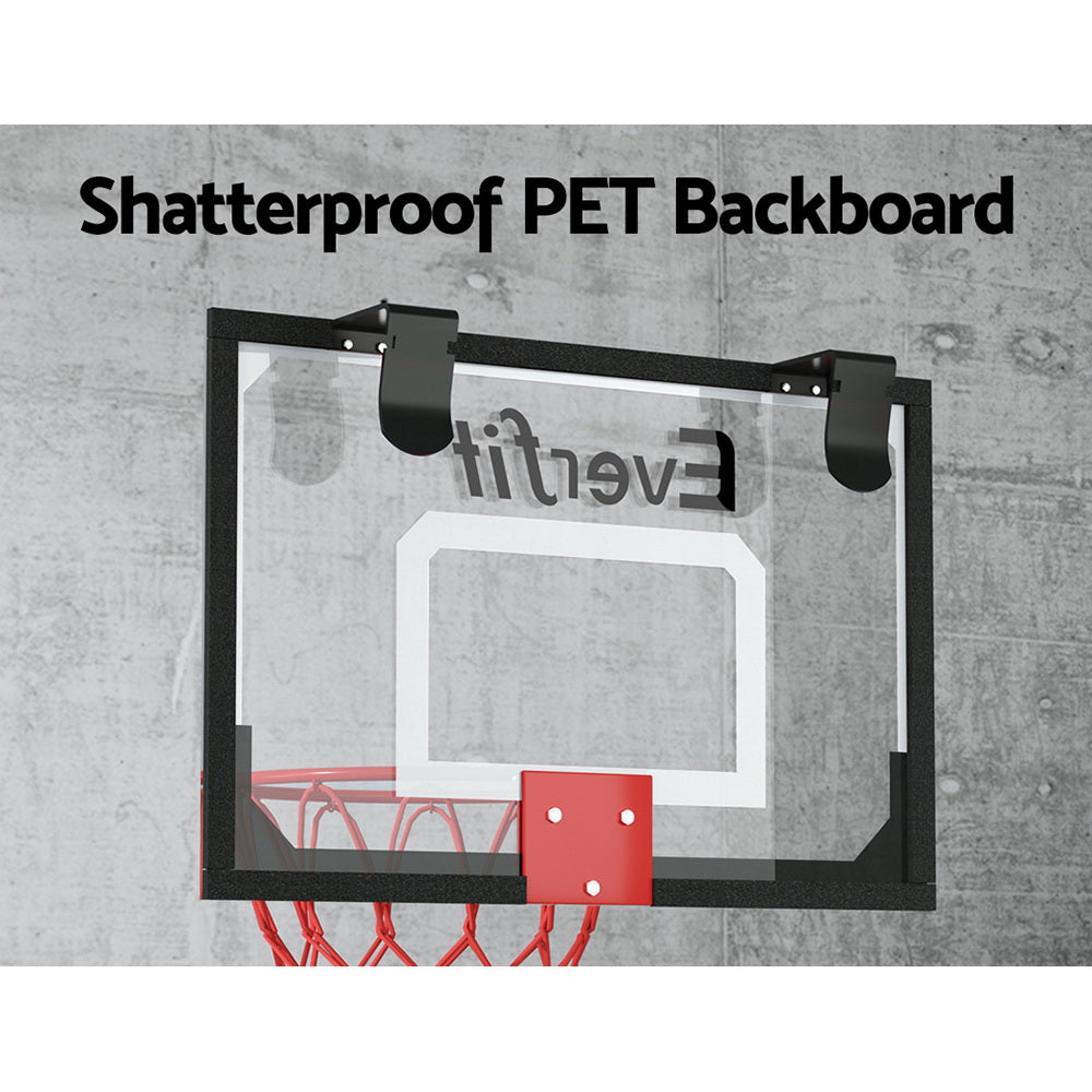 23" Mini Basketball Hoop Backboard Door Wall Mounted Sports Kids - Black