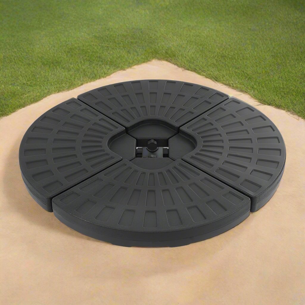 Instahut 48cm Outdoor Umbrella Base Stand 4 Plates Pod Cantilever