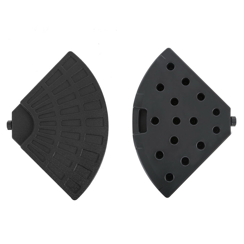 Wahiawa Set of 4 Stand Base Pod Plate Sand/Water Patio Cantilever Fanshaped  (Base only) - Black