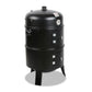 3-in-1 Charcoal BBQ Smoker - Black