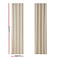 Set of 2 Blockout Curtains Blackout Window Curtain Eyelet 140x230cm Beige
