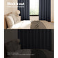 Set of 2 Blockout Curtains Blackout Window Curtain Eyelet 140x230cm Charcoal