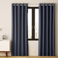 Set of 2 Blockout Curtains Blackout Window Curtain Eyelet 140x230cm Charcoal