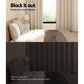 Set of 2 Blockout Curtains Blackout Window Curtain Eyelet 180x213cm Beige