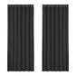 Set of 2 Blockout Curtains Blackout Window Curtain Eyelet 240x230cm Black