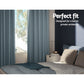 Set of 2 Blockout Curtains Blackout Window Curtain Eyelet 240x230cm Grey