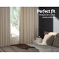 Set of 2 Blockout Curtains Blackout Window Curtain Eyelet 300x230cm Beige