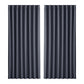 Set of 2 Blockout Curtains Blackout Window Curtain Eyelet 300x230cm Charcoal