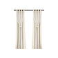 Set of 2 132x160cm Blockout Sheer Curtains Beige