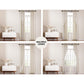 Set of 2 132x160cm Blockout Sheer Curtains Beige