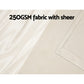 Set of 2 132x160cm Blockout Sheer Curtains Beige