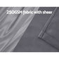 Set of 2 132x213cm Blockout Sheer Curtains Charcoal