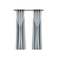 Set of 2 132x213cm Blockout Sheer Curtains Light Grey