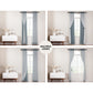 Set of 2 132x213cm Blockout Sheer Curtains Light Grey
