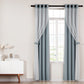 Set of 2 132x213cm Blockout Sheer Curtains Light Grey