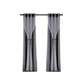 Set of 2 132x242cm Blockout Sheer Curtains Charcoal