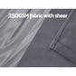 Set of 2 132x242cm Blockout Sheer Curtains Charcoal