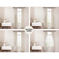 Set of 2 132x304cm Blockout Sheer Curtains Beige