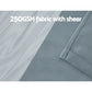 Set of 2 132x304cm Blockout Sheer Curtains Light Grey