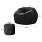 Bean Bag Chair Cover Home Game Seat Lazy Sofa Cover With Foot Stool -  Large