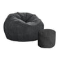 Lazy Sofa Cover Chair Bean Bag Cover Home Game Seat With Foot Stool - Large