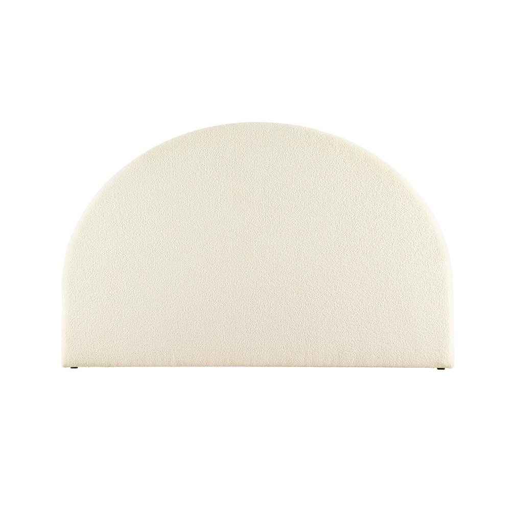 Bed Head Bouclé Headboard Bedhead Base - White King