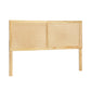 Rattan Bed Head Headboard Bedhead Base - Pine Queen