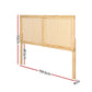 Rattan Bed Head Headboard Bedhead Base - Pine Queen