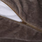KING Luxury Flannel Quilt Cover with Pillowcase - Brown