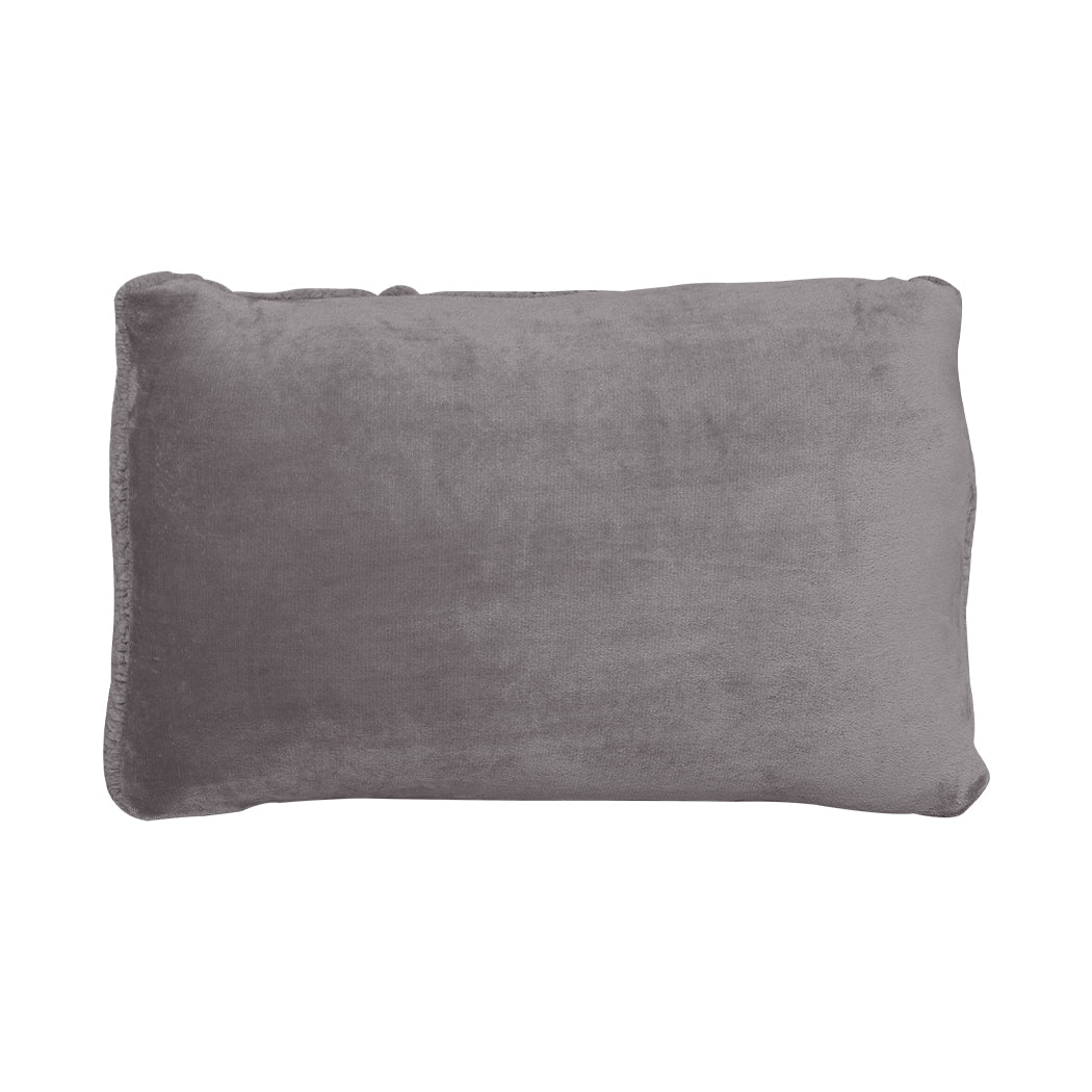 KING Luxury Flannel Quilt Cover with Pillowcase - Silver Grey