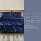 KING Sheets Fitted Flat Bed Sheet Pillowcases - Blue