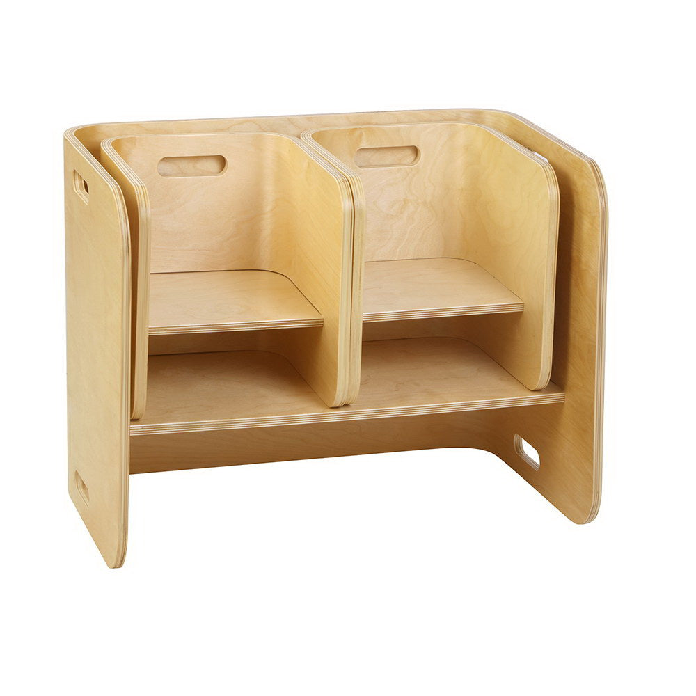 Pathy 3-Piece Kids Table & Chairs Set Nordic Desk Activity Compact Children - Wood