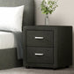 Kildonan Fabric Bedside Tables with 2 Drawers - Charcoal