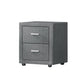 Kildonan Fabric Bedside Tables with 2 Drawers - Grey