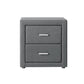 Kildonan Fabric Bedside Tables with 2 Drawers - Grey