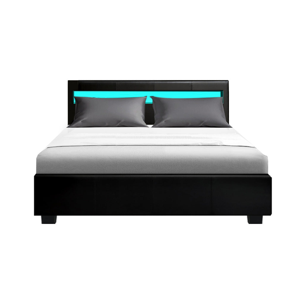 Mars Bed & Mattress Package - Black Double