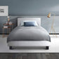 Saturn Bed & Mattress Package - White King Single