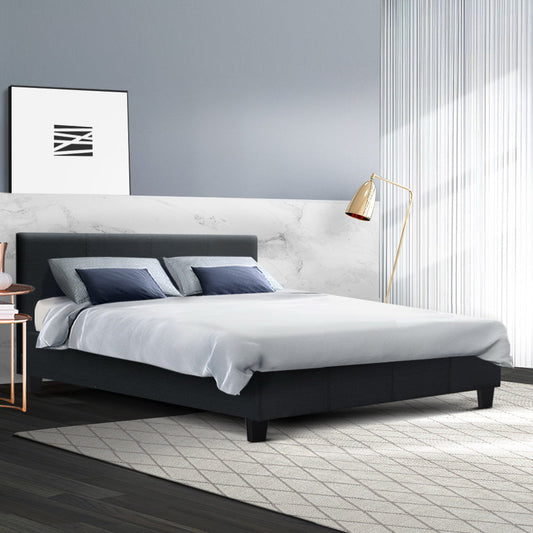 Saturn Bed & Mattress Package - Charcoal Queen