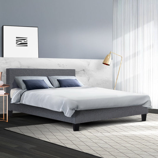 Saturn Bed & Mattress Package - Grey Queen