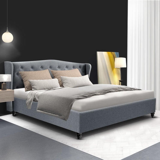 Diamond Bed & Mattress Package - Grey King