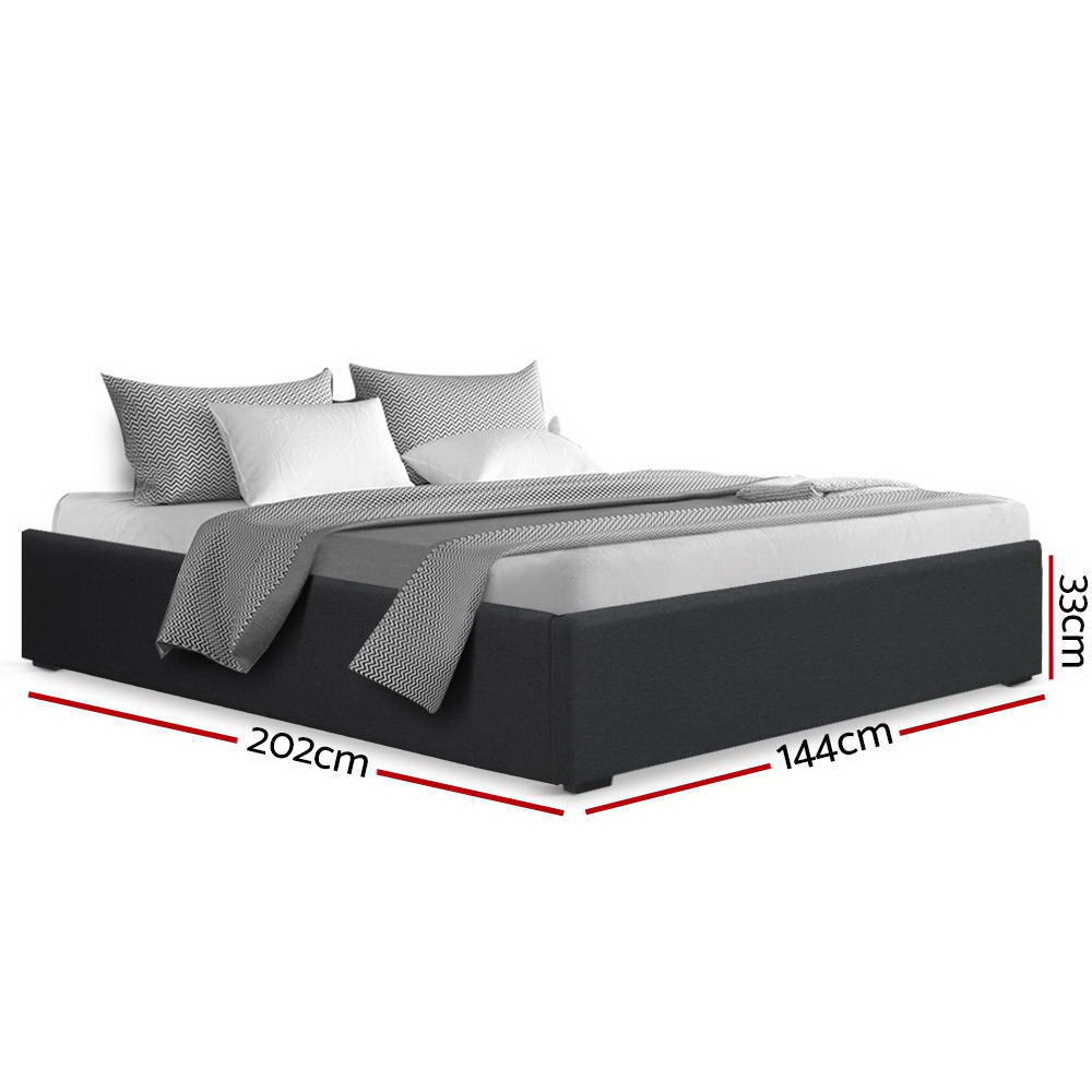 Mercury Bed & Mattress Package - Charcoal Double