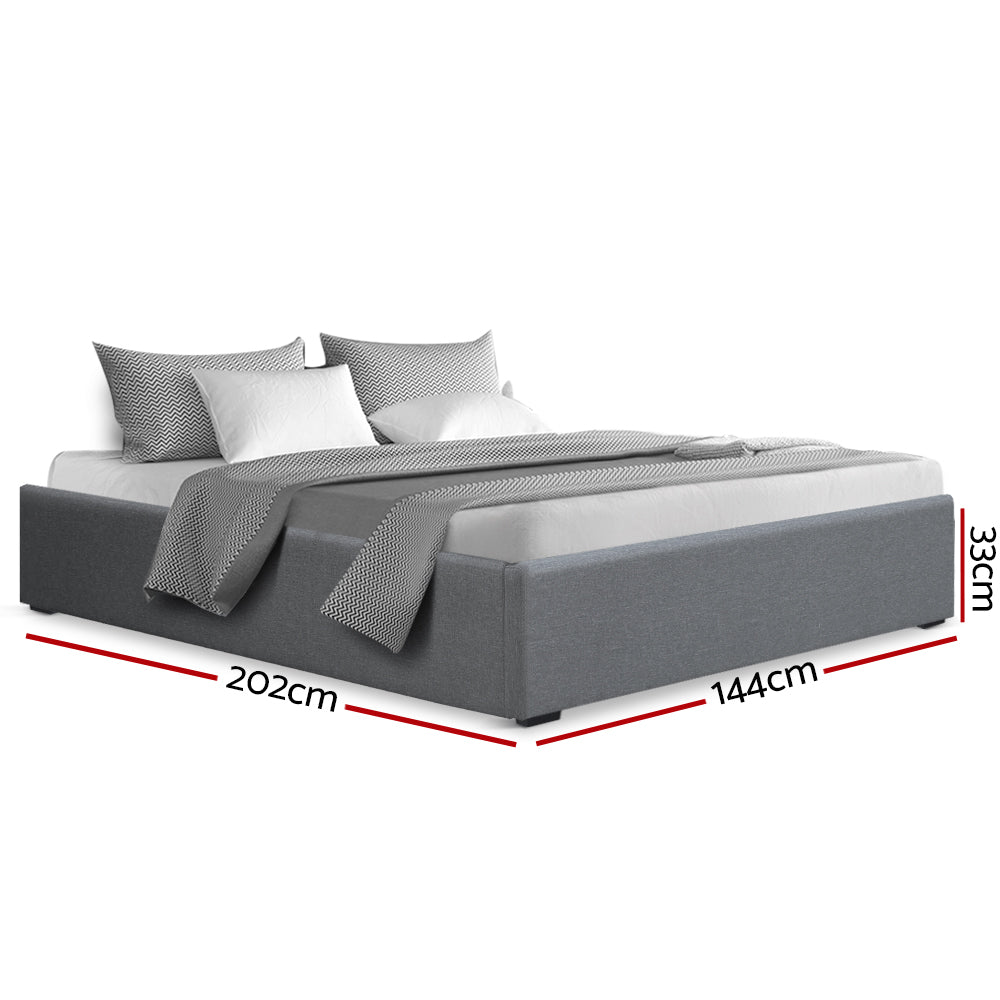 Mercury Bed & Mattress Package - Grey Double