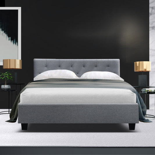 Citrin Bed & Mattress Package - Grey Double