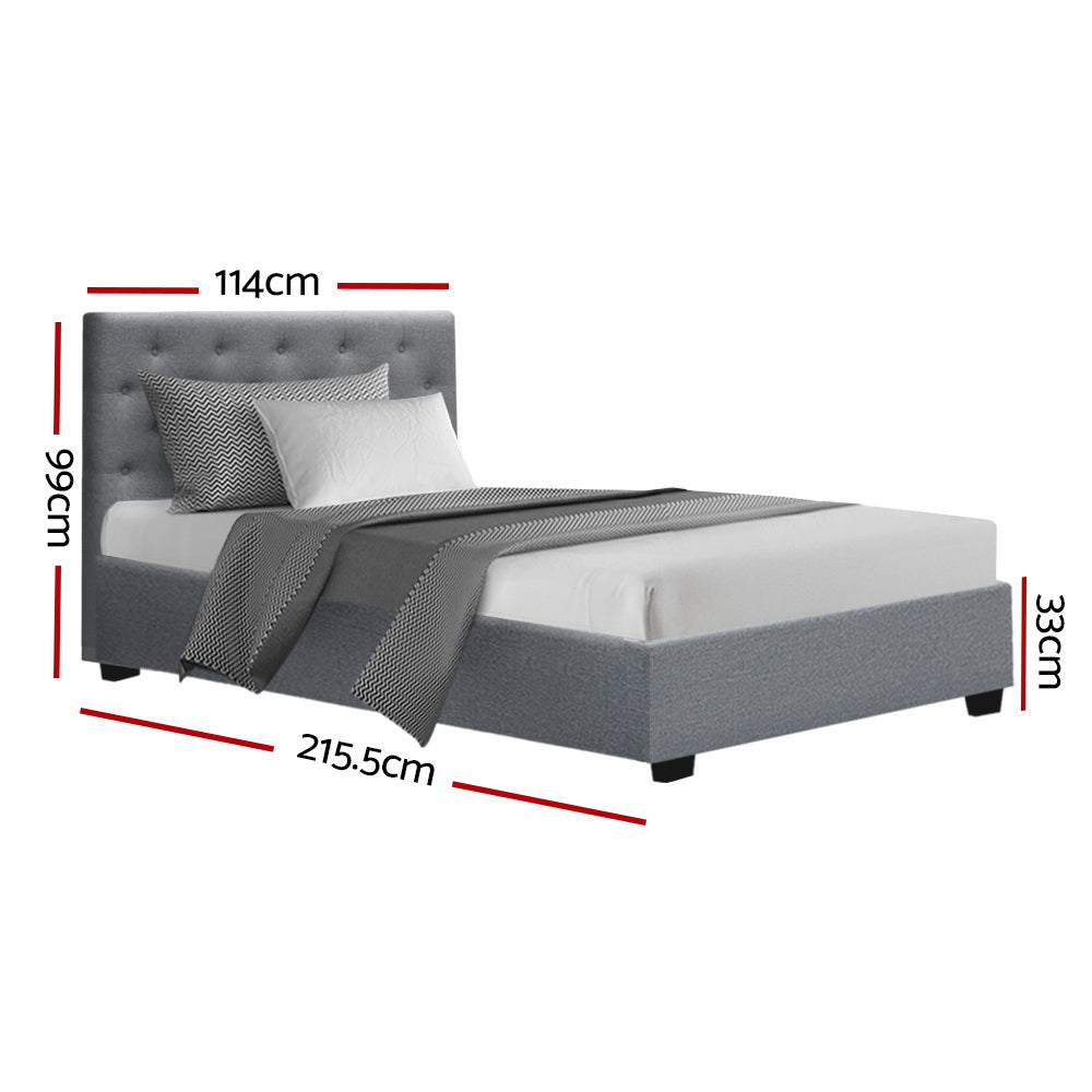 Emerald Bed & Mattress Package - Grey King Single